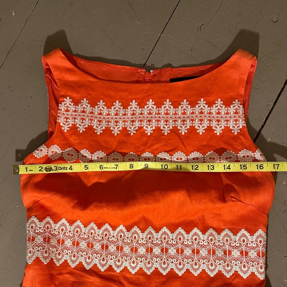 Mod Linen Boatneck Sleeveless Mini Dress - Picture 5 of 9